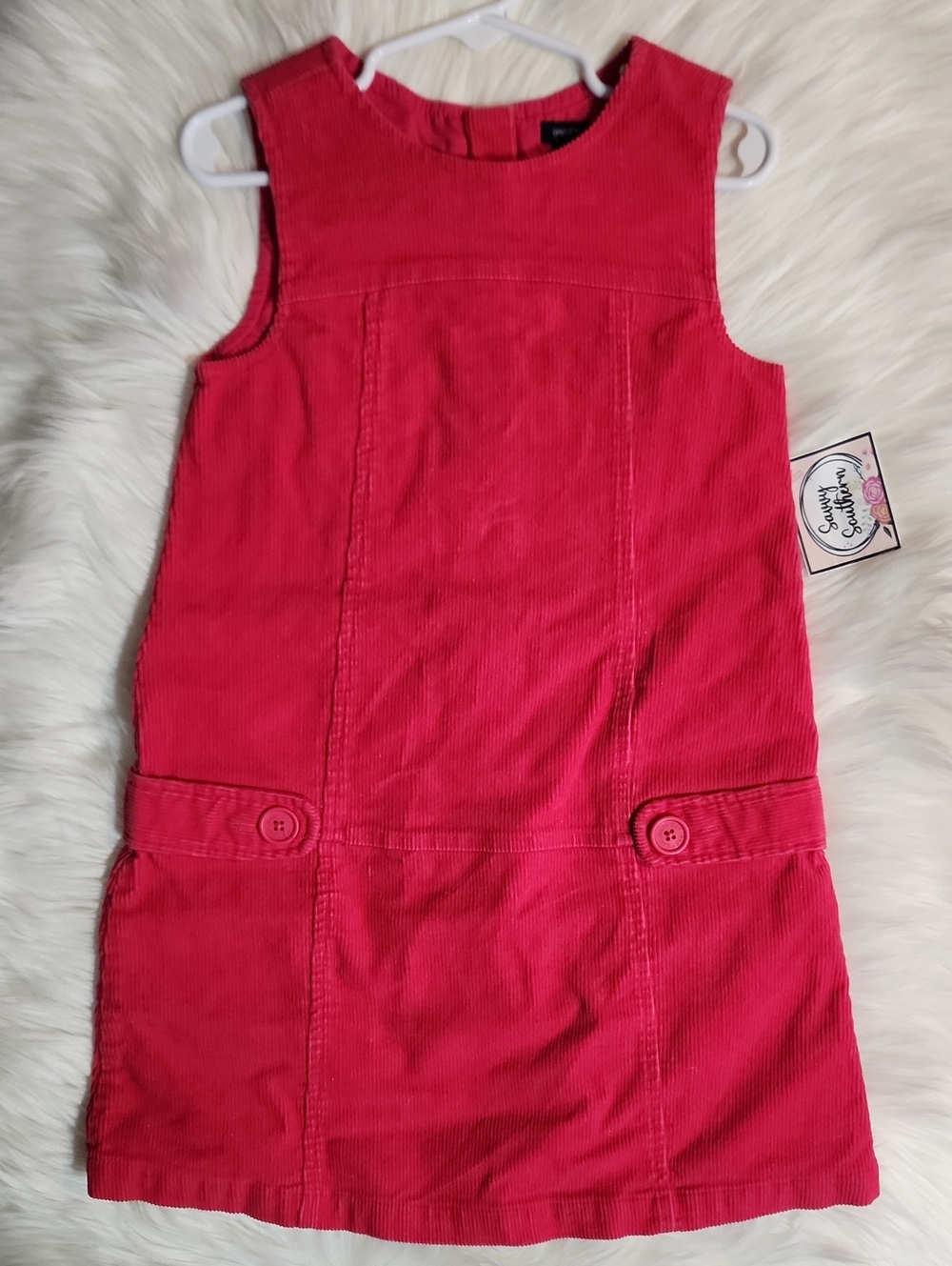 Pink Corduroy Pinafore Dress - Brand: Gap - Girls Size: 5